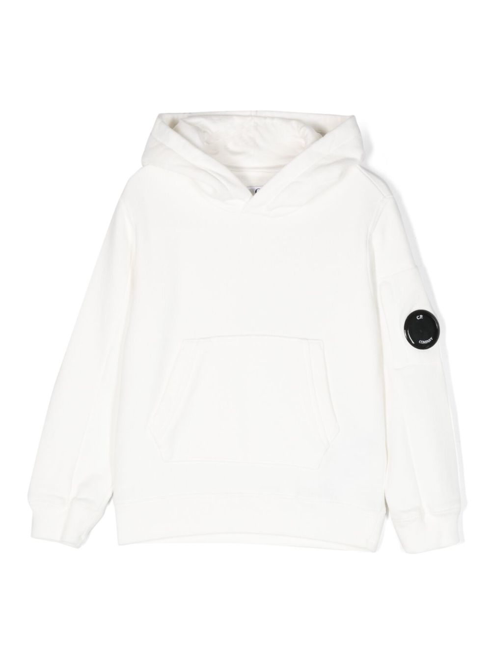 C.P. Company Kids Lens-detail cotton hoodie - White von C.P. Company Kids