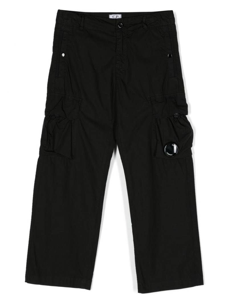 C.P. Company Kids Lens-detail cotton track pants - Black von C.P. Company Kids