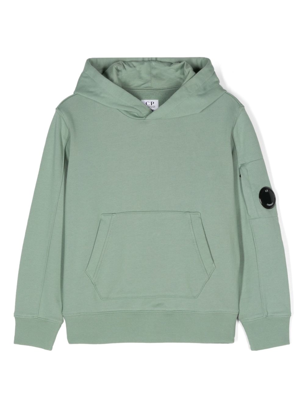 C.P. Company Kids Lens-embellished cotton hoodie - Green von C.P. Company Kids