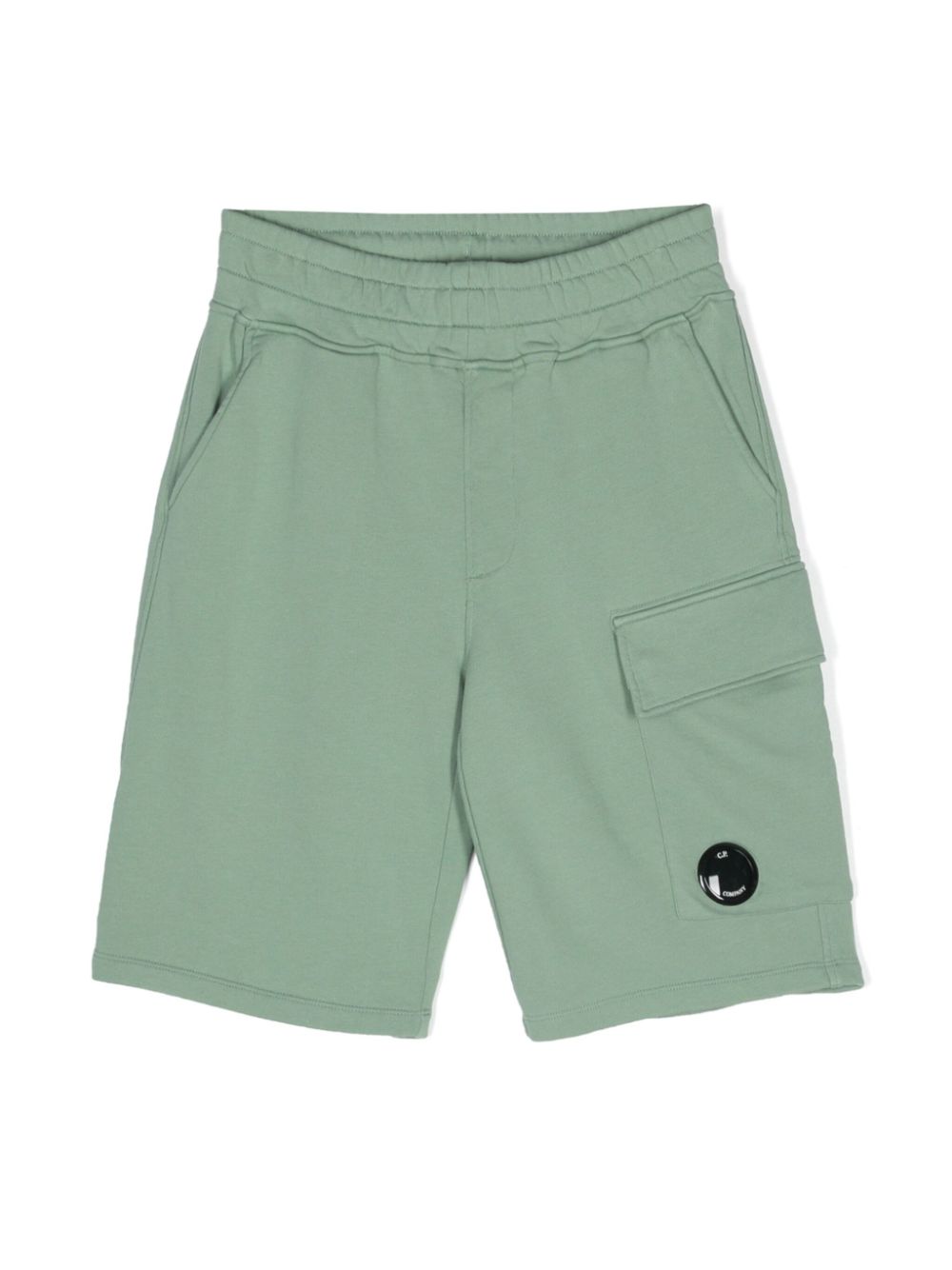 C.P. Company Kids Lens-embellished track shorts - Green von C.P. Company Kids