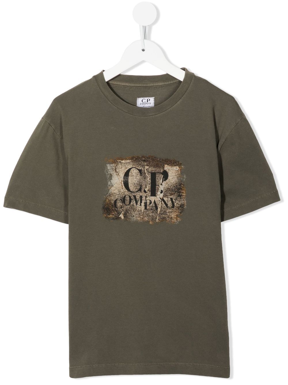 C.P. Company Kids TEEN logo-print short-sleeve T-shirt - Green von C.P. Company Kids