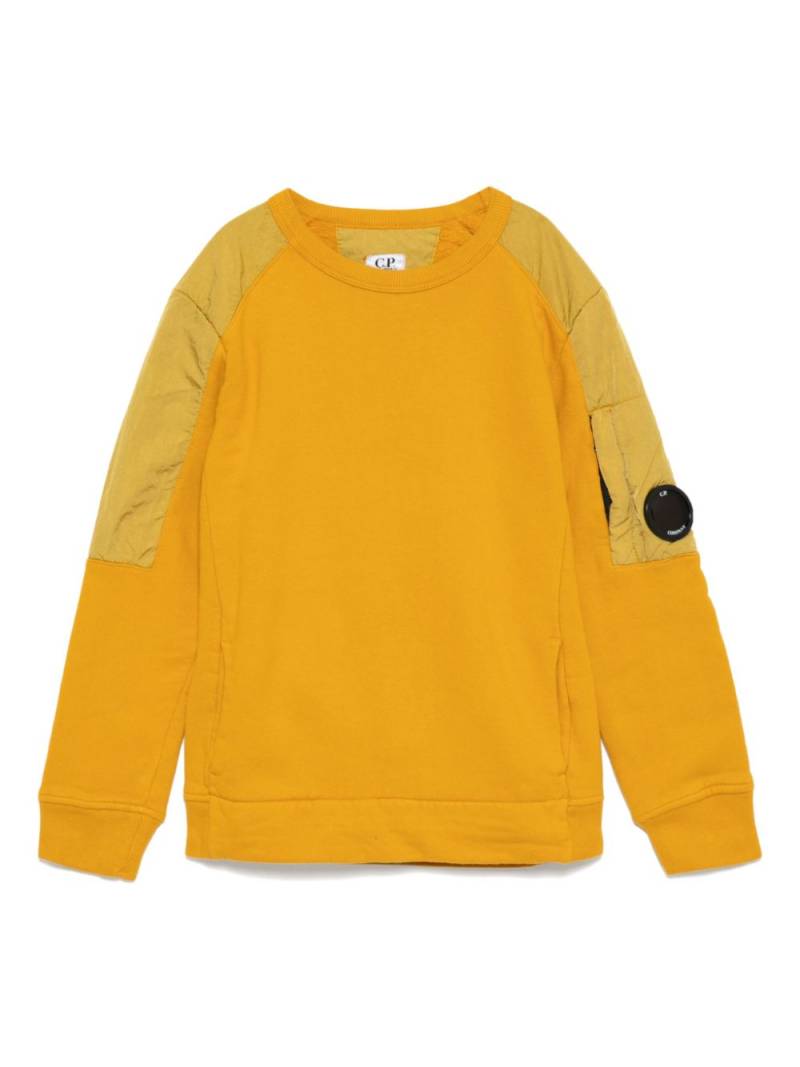 C.P. Company Kids contrasting-fabric panel sweatshirt - Yellow von C.P. Company Kids