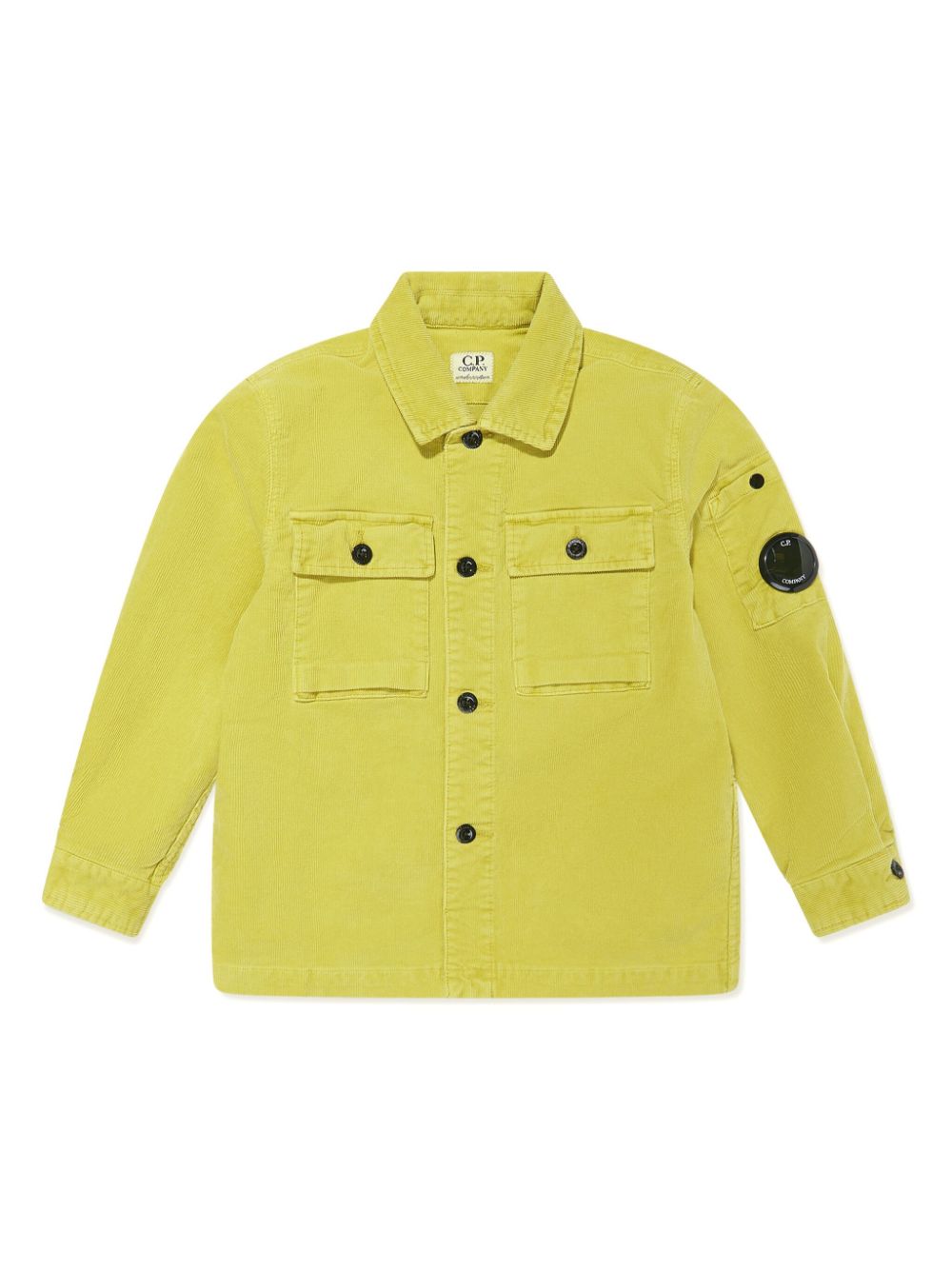 C.P. Company Kids logo-patch shirt - Green von C.P. Company Kids