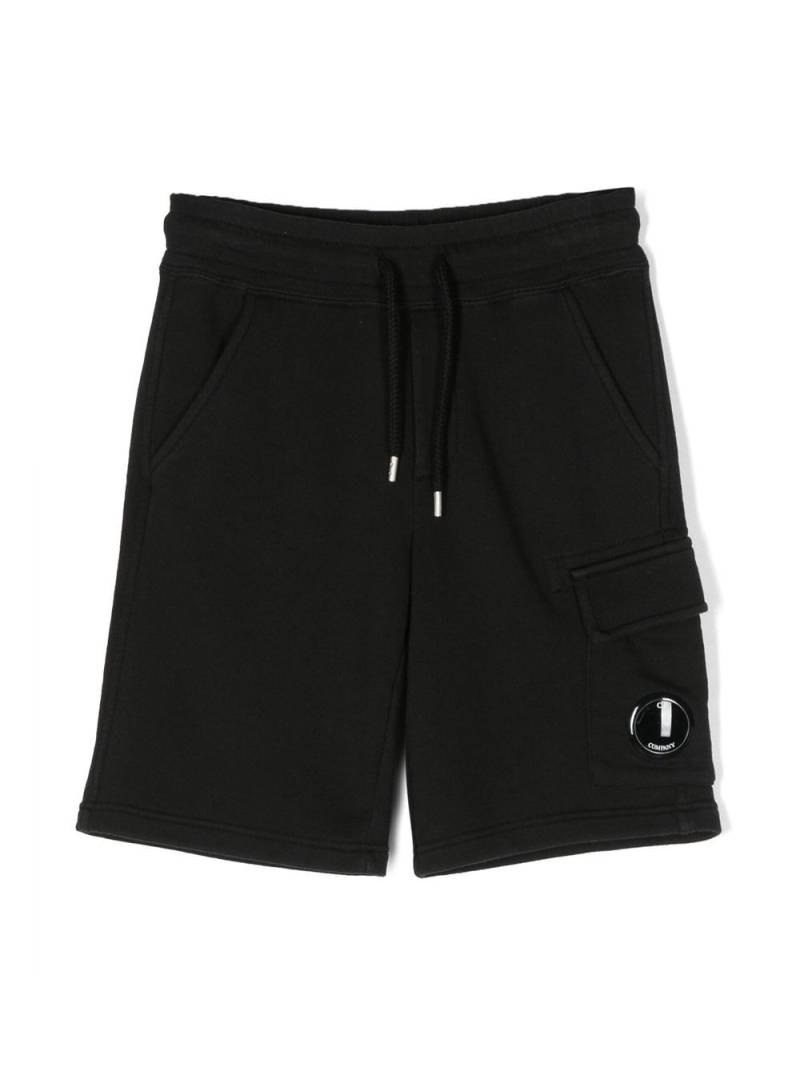 C.P. Company Kids logo-patch track shorts - Black von C.P. Company Kids