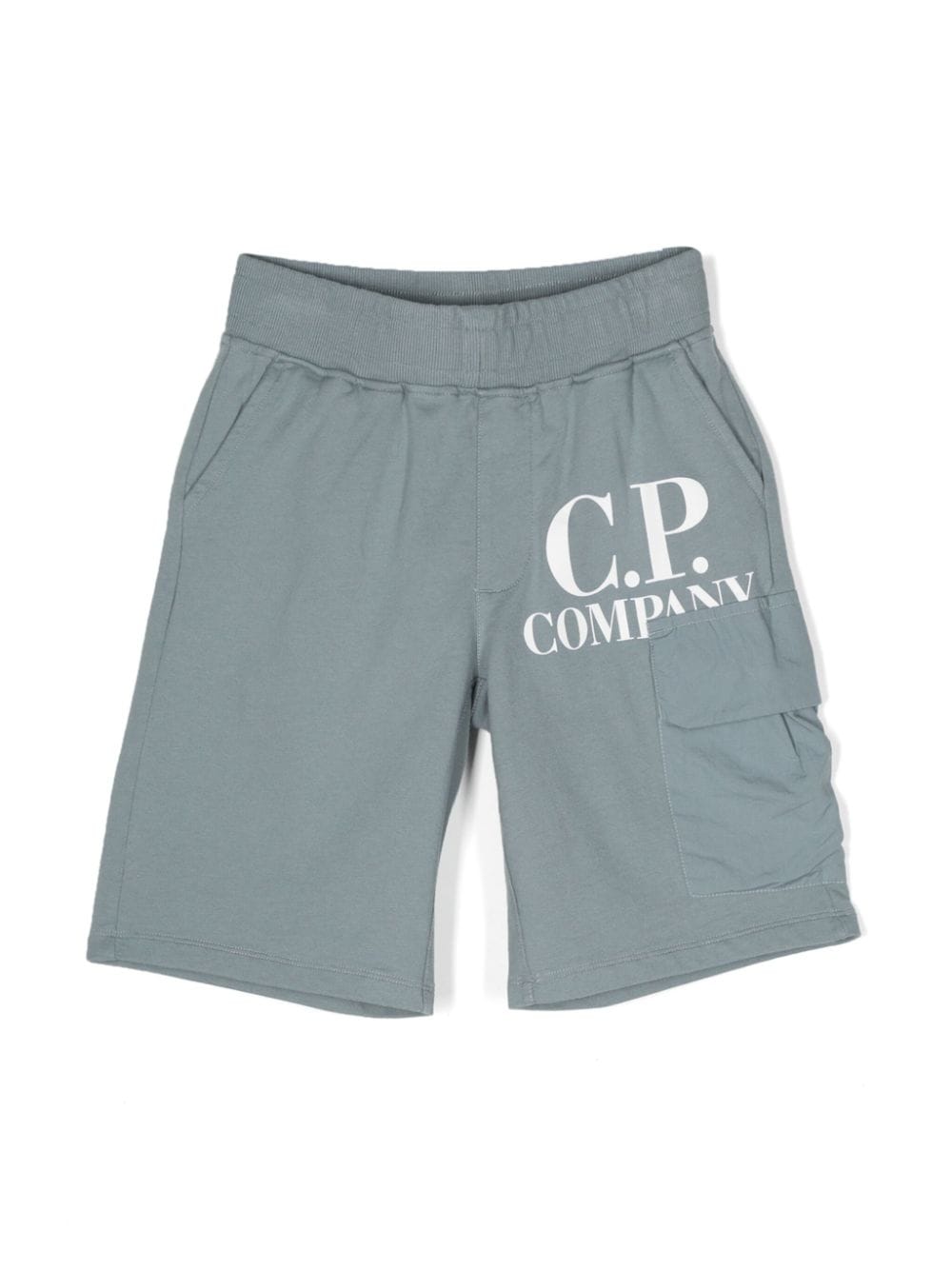 C.P. Company Kids logo-print cotton shorts - Grey von C.P. Company Kids