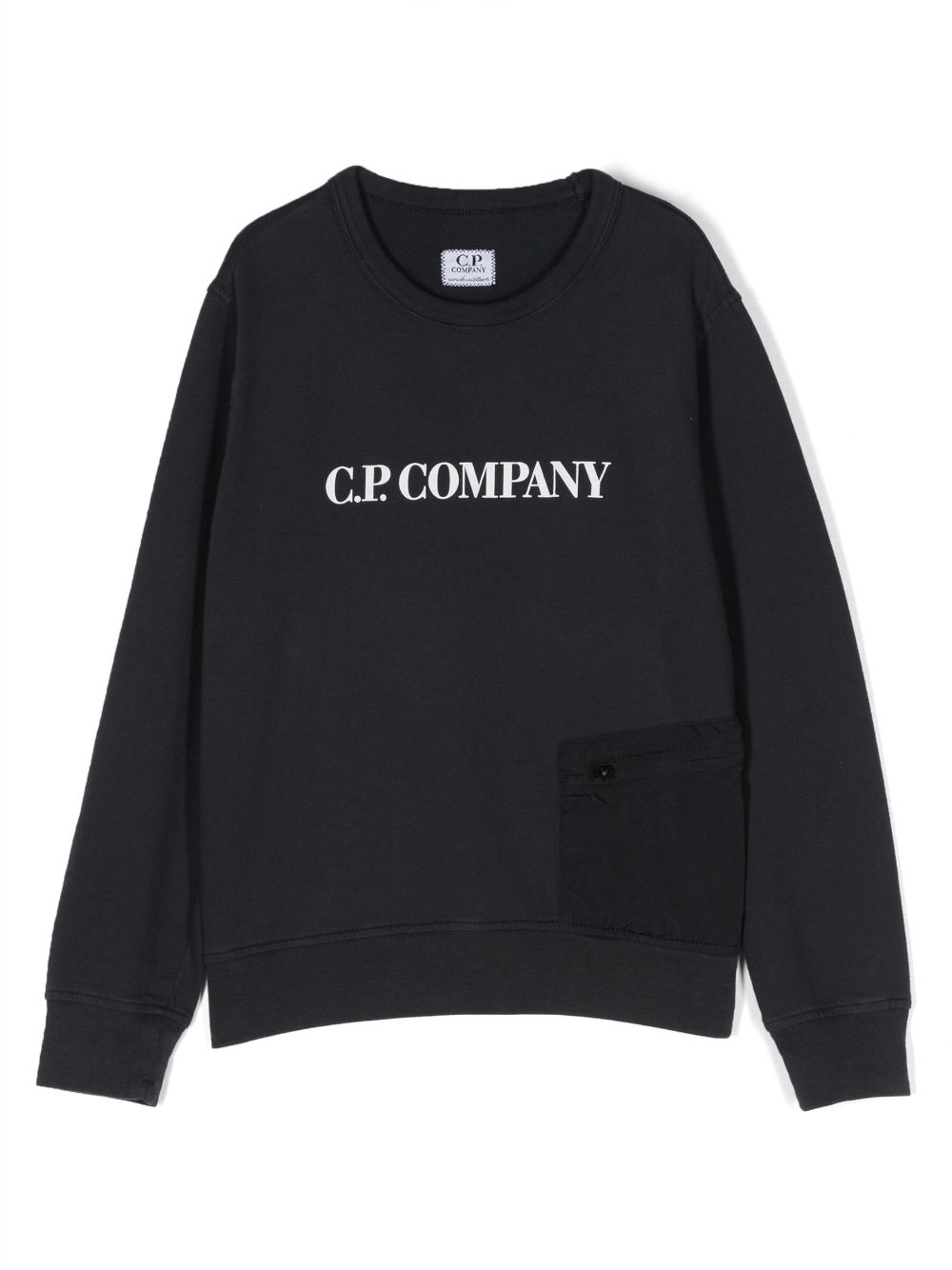 C.P. Company Kids logo-print cotton sweatshirt - Blue von C.P. Company Kids