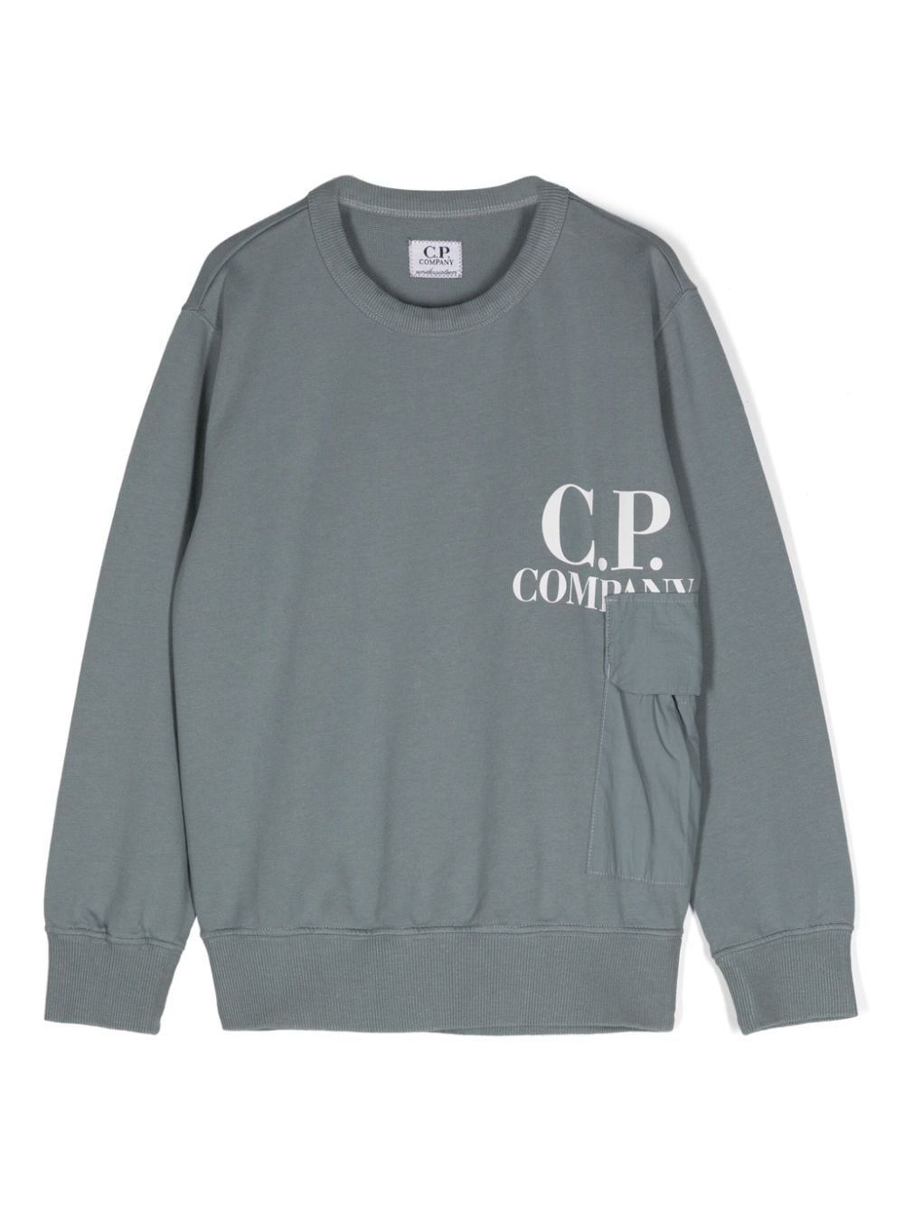 C.P. Company Kids logo-print cotton sweatshirt - Blue von C.P. Company Kids