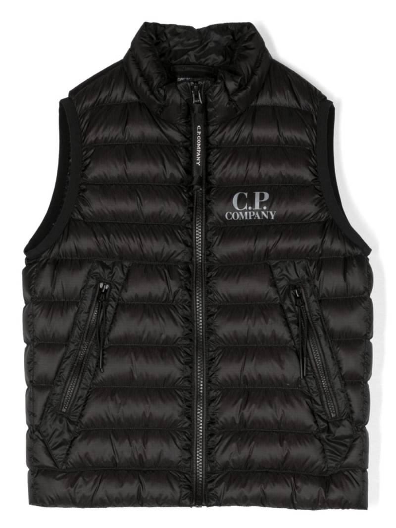 C.P. Company Kids logo-print padded gilet - Black von C.P. Company Kids