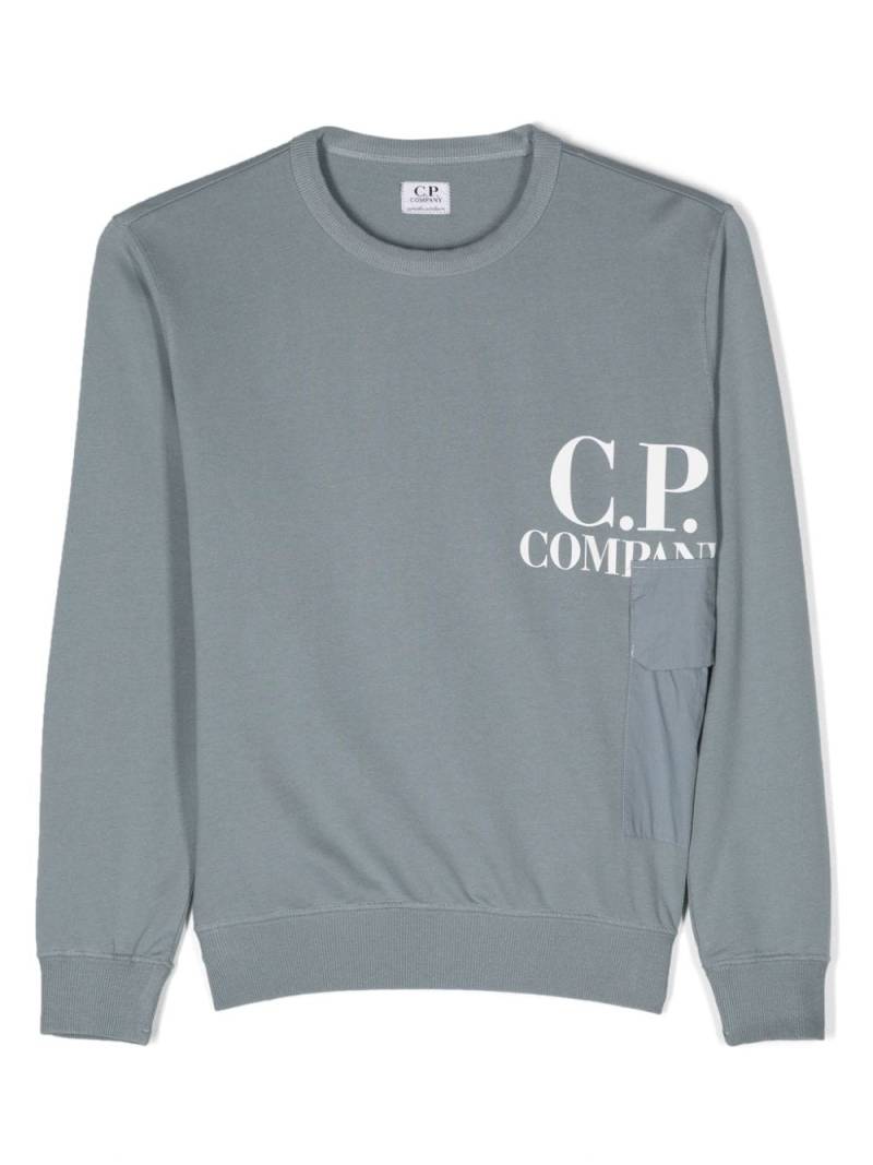 C.P. Company Kids logo-print sweatshirt - Grey von C.P. Company Kids