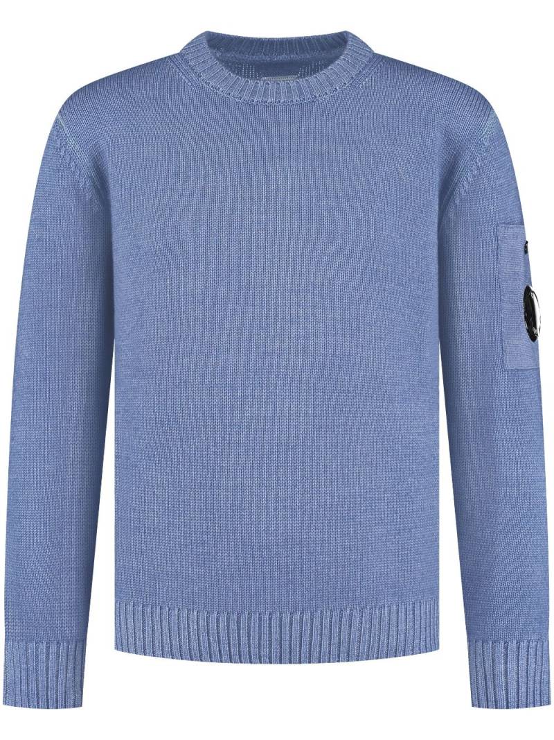 C.P. Company Kids ribbed cuffs sweater - Blue von C.P. Company Kids