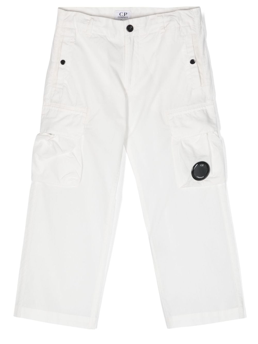 C.P. Company Kids straight-leg cargo trousers - White von C.P. Company Kids