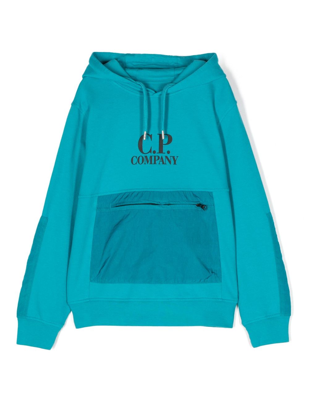 C.P. Company Kids zip-pocket drawstring hoodie - Blue von C.P. Company Kids