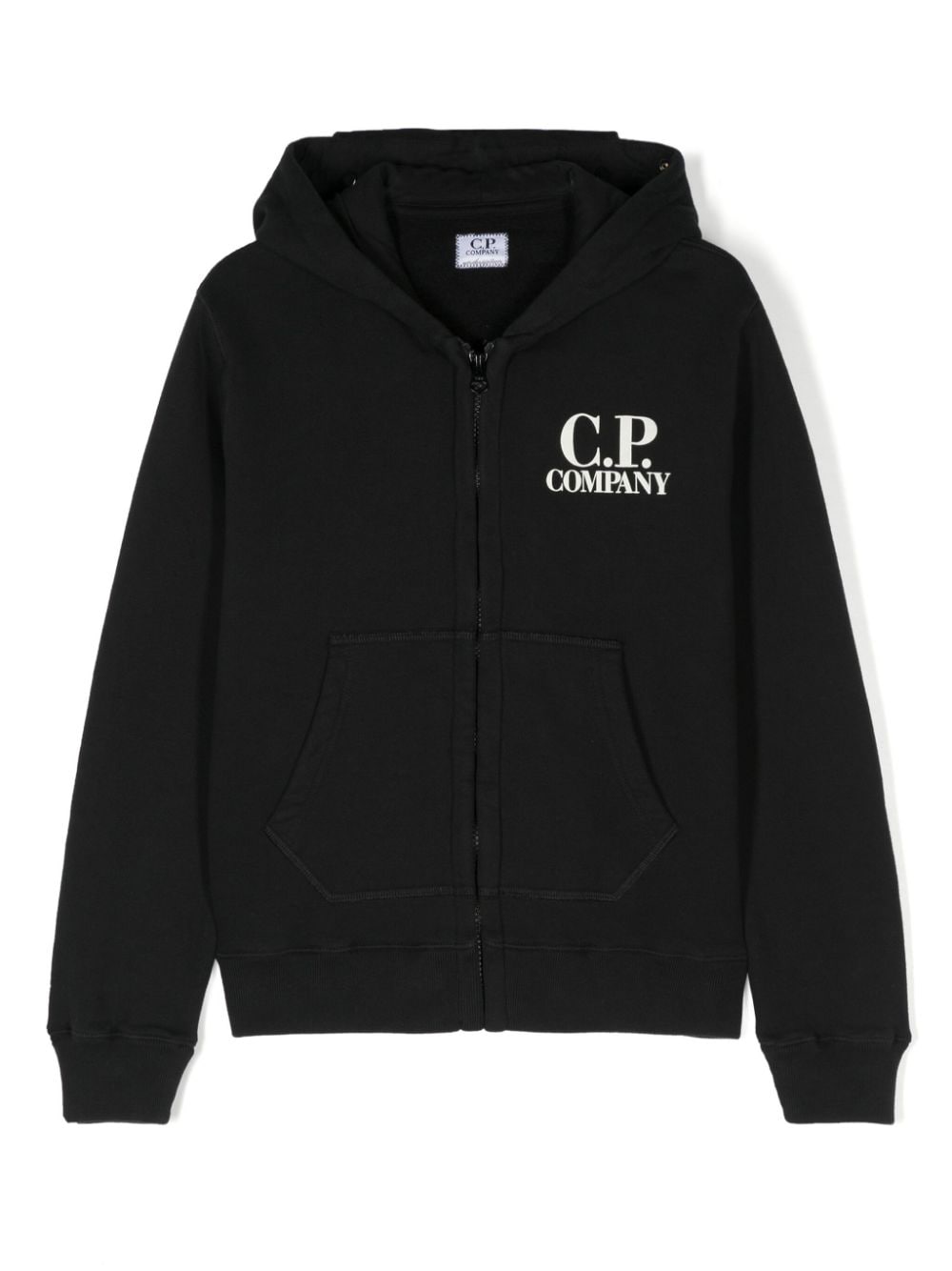 C.P. Company Kids zip-up cotton hoodie - Black von C.P. Company Kids