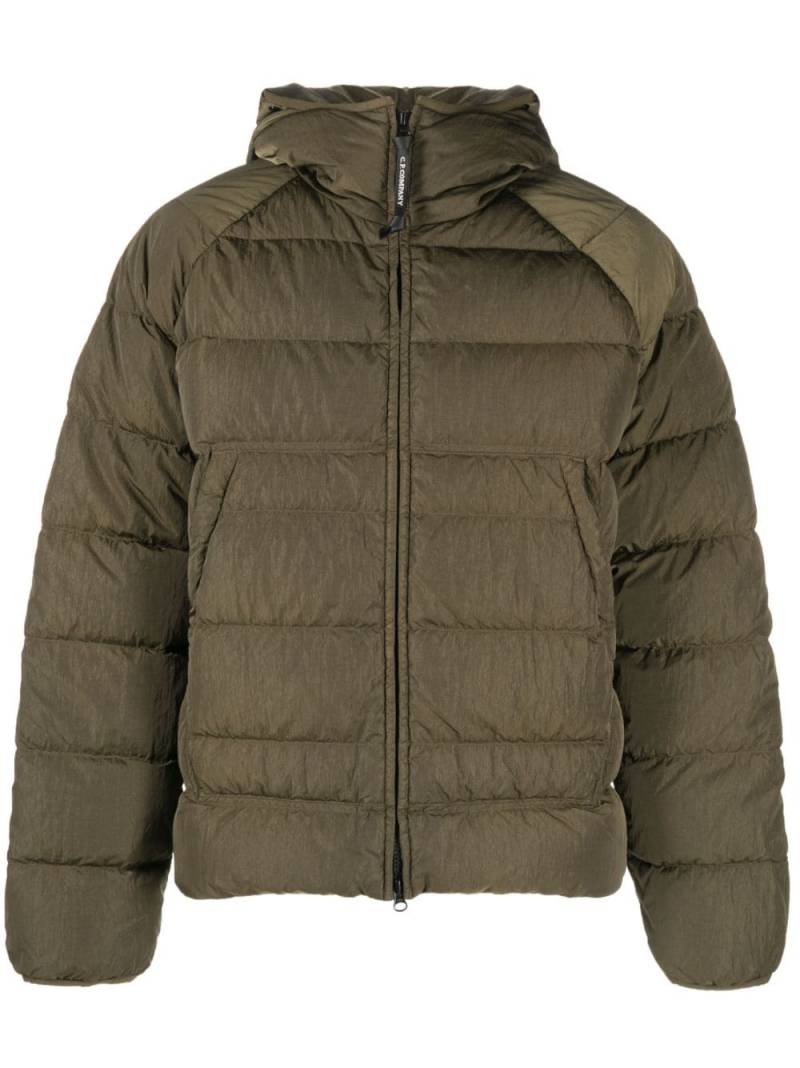 C.P. Company Eco-Chrome R hooded puffer jacket - Green von C.P. Company