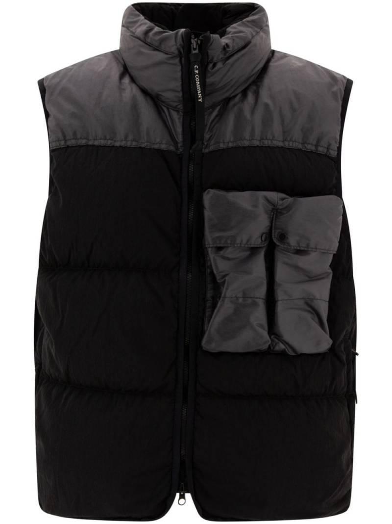 C.P. Company Eco Chrome-R down vest - Black von C.P. Company