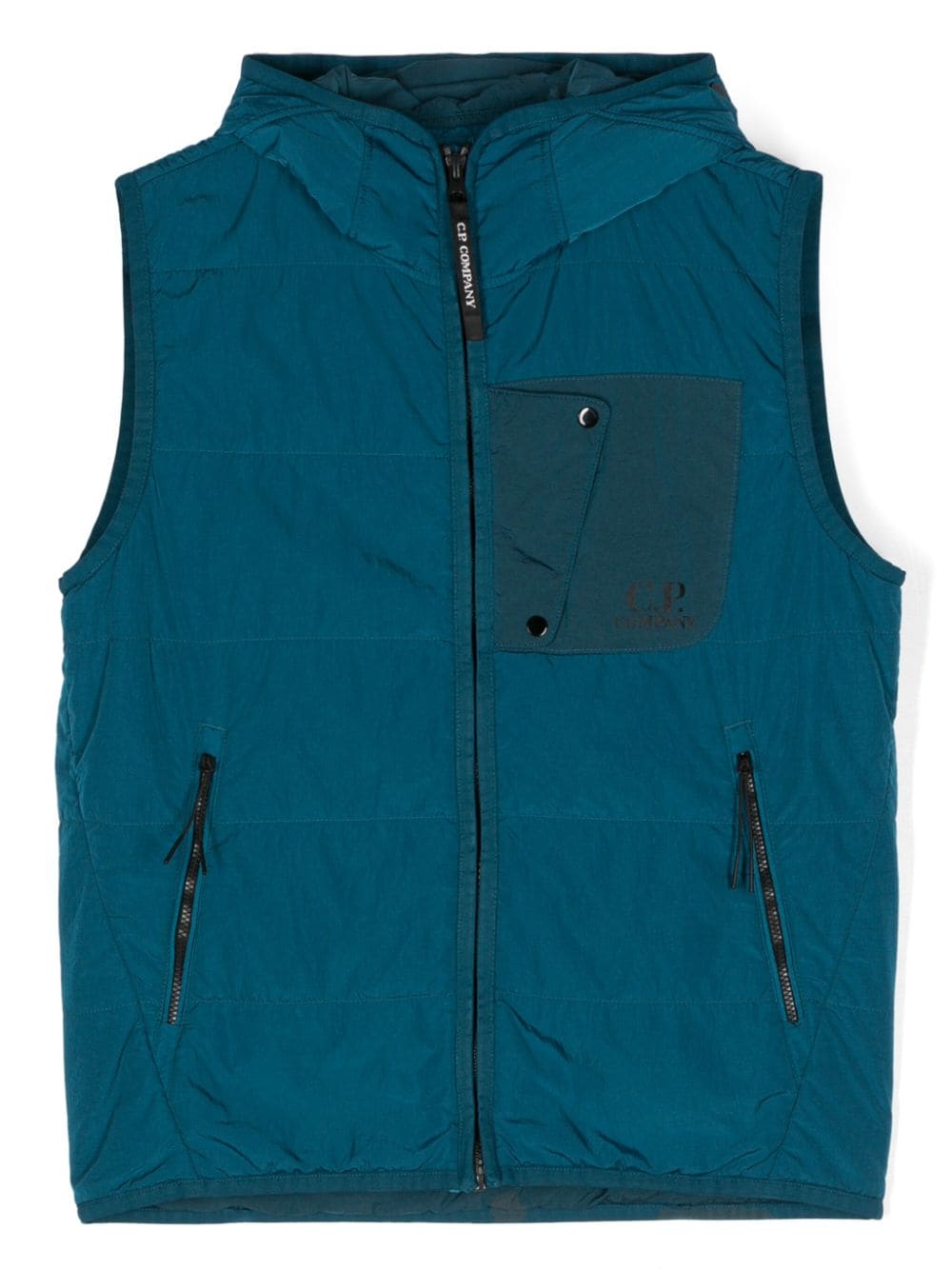 C.P. Company Goggle hooded gilet - Blue von C.P. Company