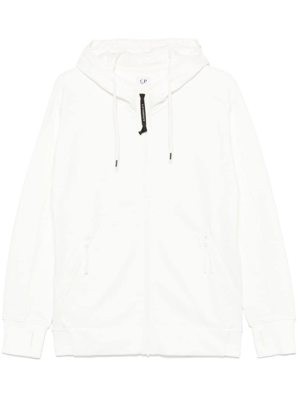 C.P. Company Goggles-detail hoodie - White von C.P. Company