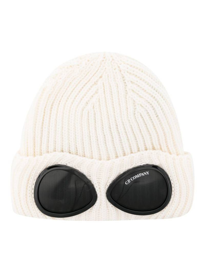 C.P. Company Goggles-detail ribbed beanie - Neutrals von C.P. Company