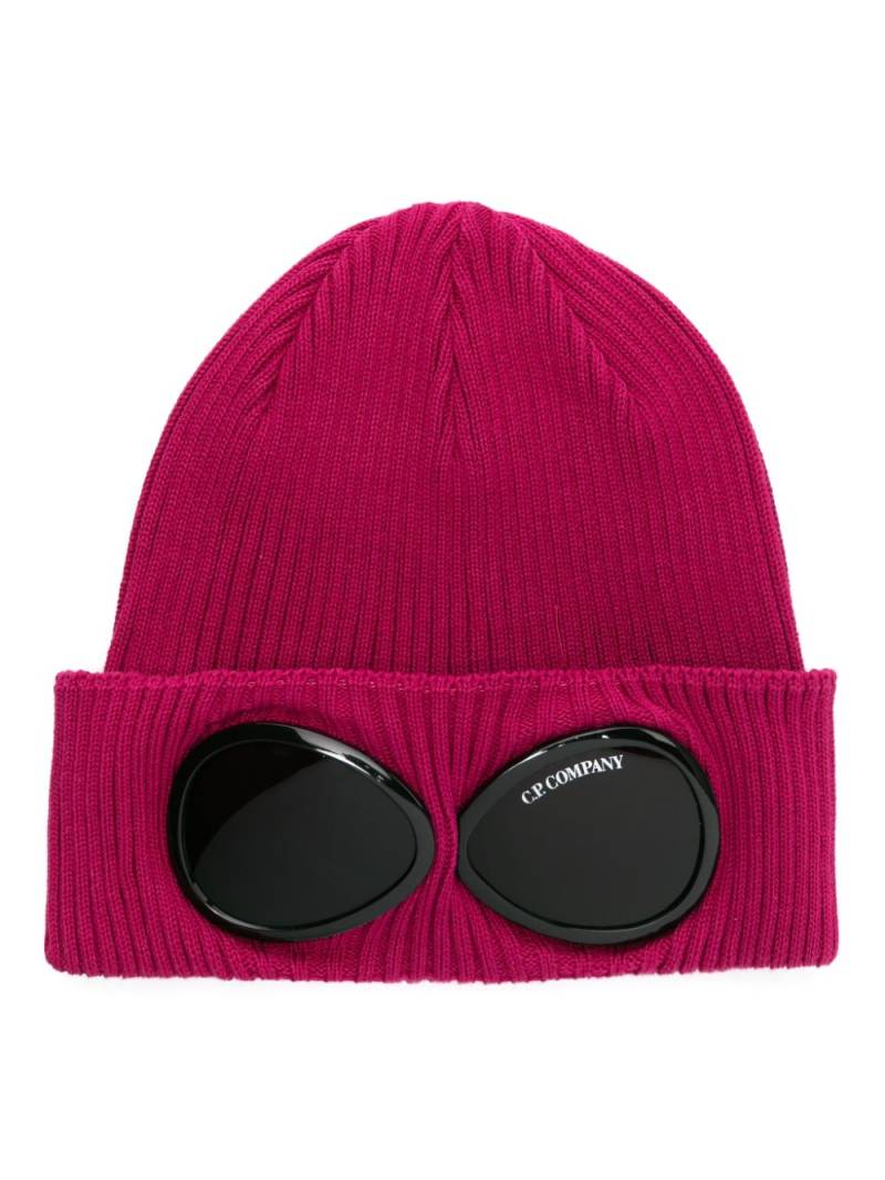 C.P. Company Goggles-detail ribbed beanie - Pink von C.P. Company