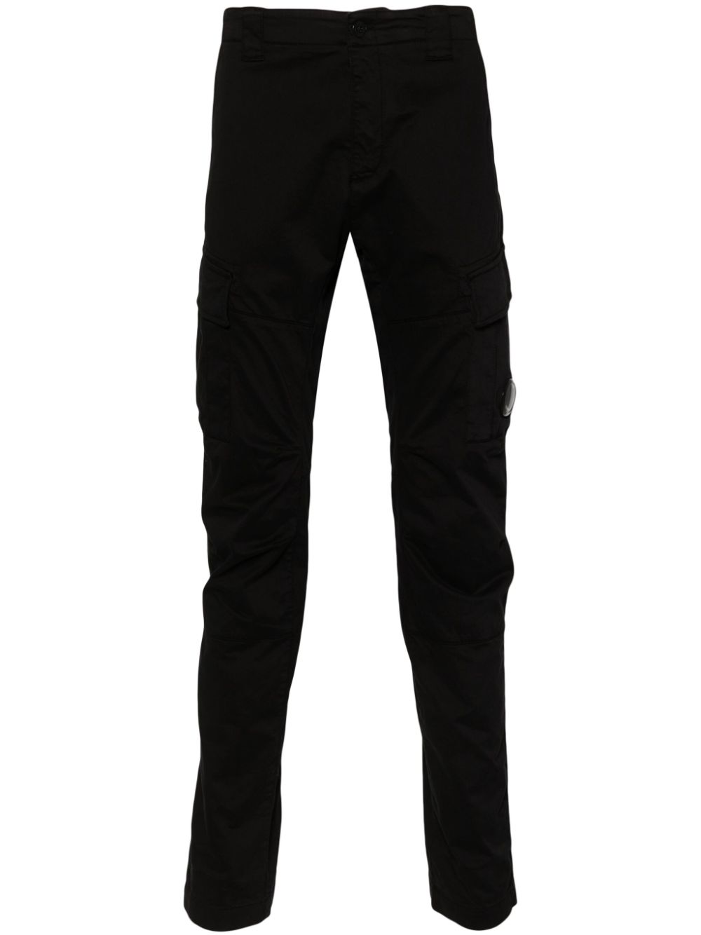 C.P. Company Lens-detail sateen cargo trousers - Black von C.P. Company