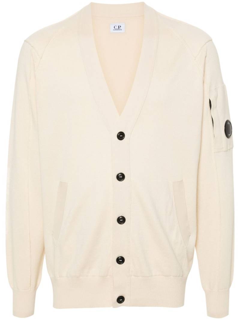 C.P. Company Lens cotton cardigan - Neutrals von C.P. Company