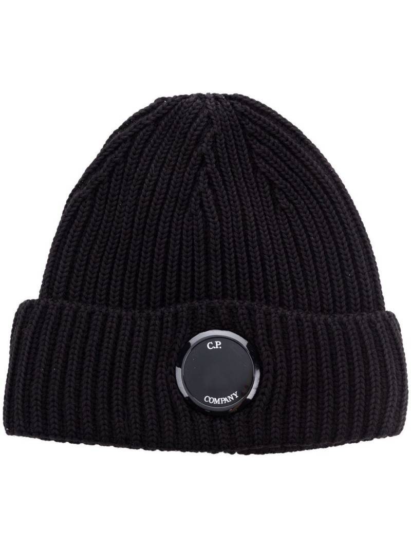 C.P. Company Lens detail beanie - Black von C.P. Company