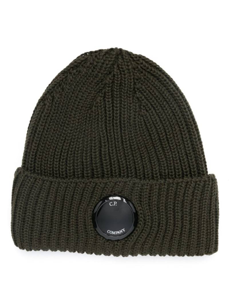 C.P. Company Lens detail beanie hat - Green von C.P. Company