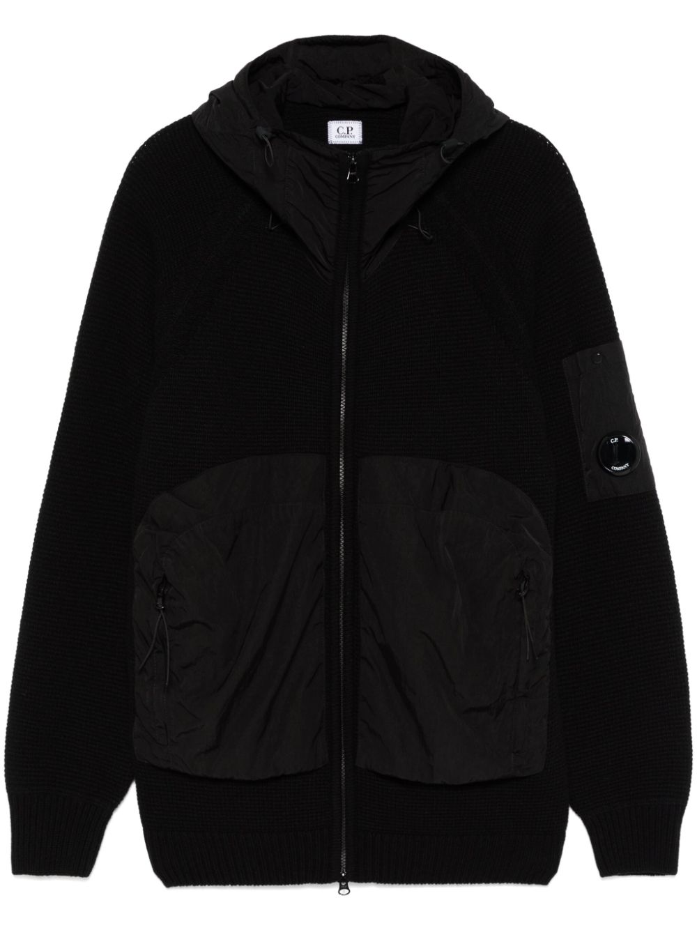 C.P. Company Lens-detail hooded jacket - Black von C.P. Company