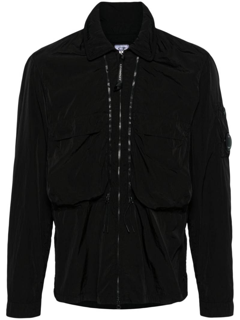 C.P. Company Lens-detail hooded shirt jacket - Black von C.P. Company