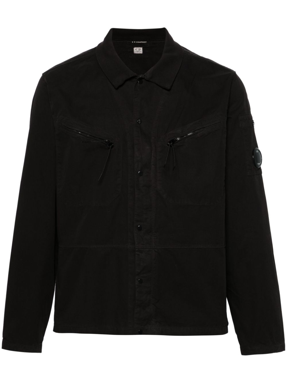 C.P. Company Lens-detail press-stud shirt - Black von C.P. Company