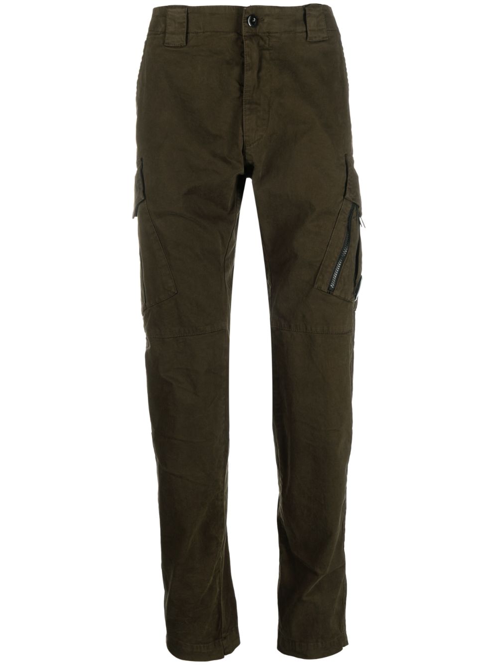 C.P. Company Lens-detail tapered trousers - Green von C.P. Company