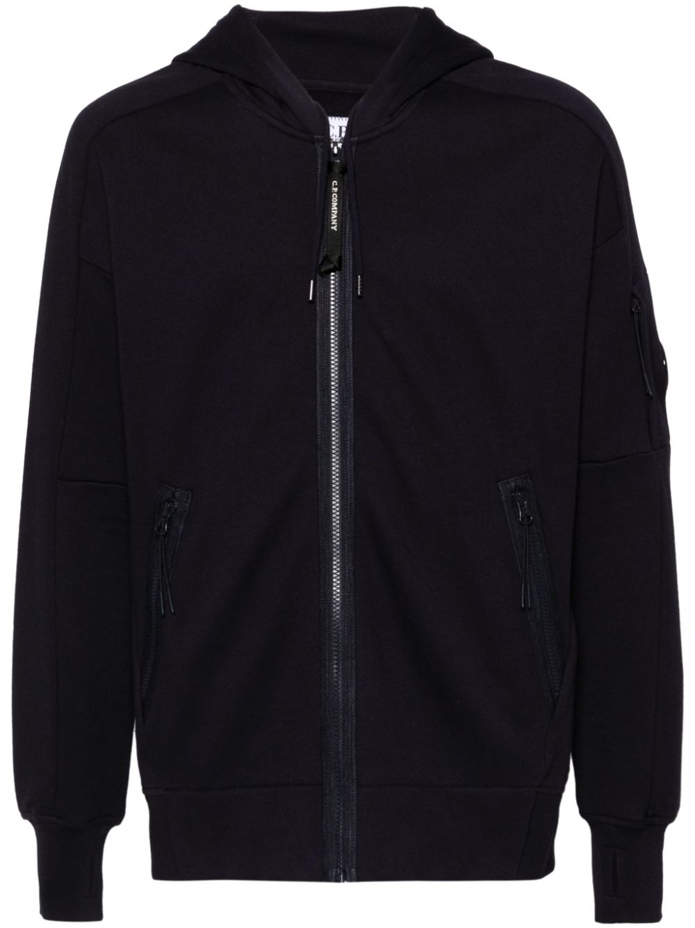 C.P. Company Lens-detailed cotton hoodie - Blue von C.P. Company