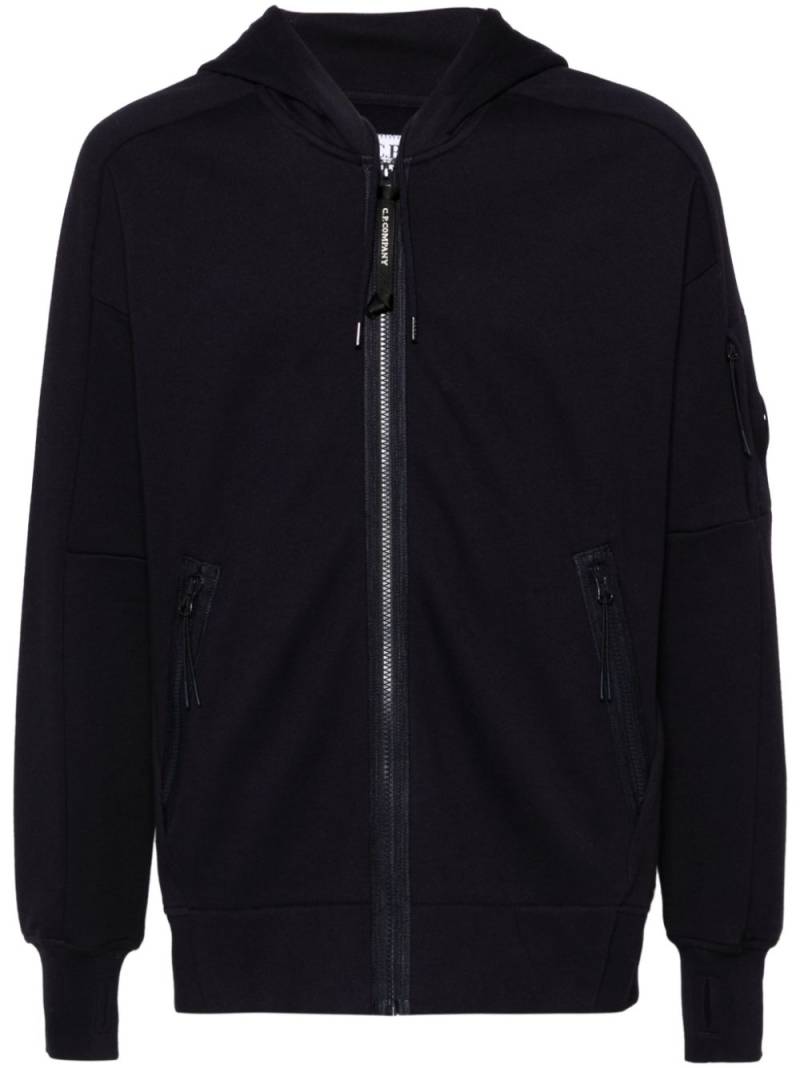 C.P. Company Lens-detailed cotton hoodie - Blue von C.P. Company