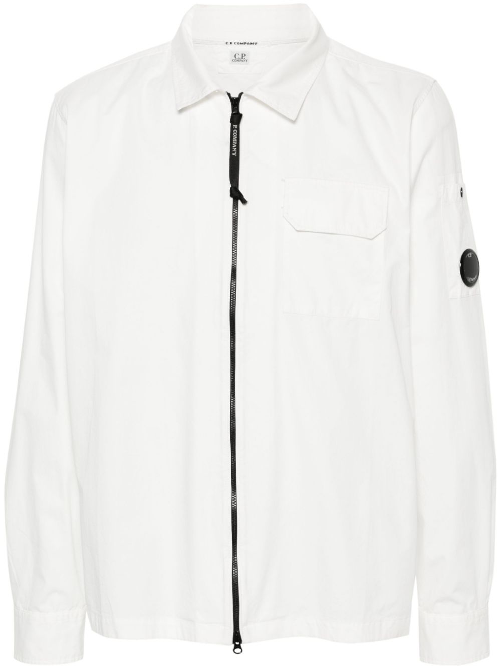 C.P. Company zip-up gabardine overshirt - White von C.P. Company