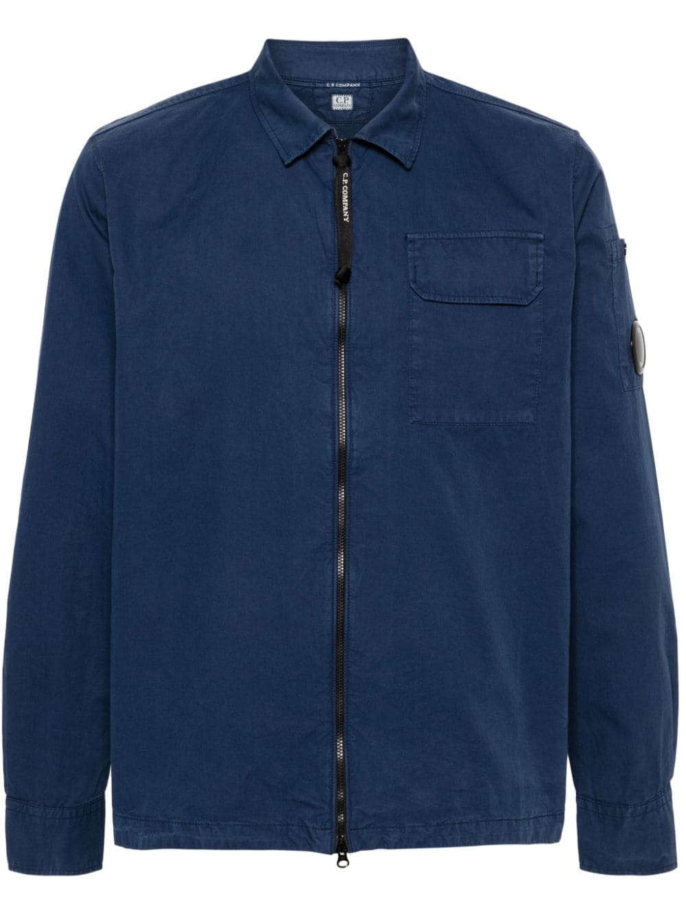 C.P. Company zip-up gabardine overshirt - Blue von C.P. Company