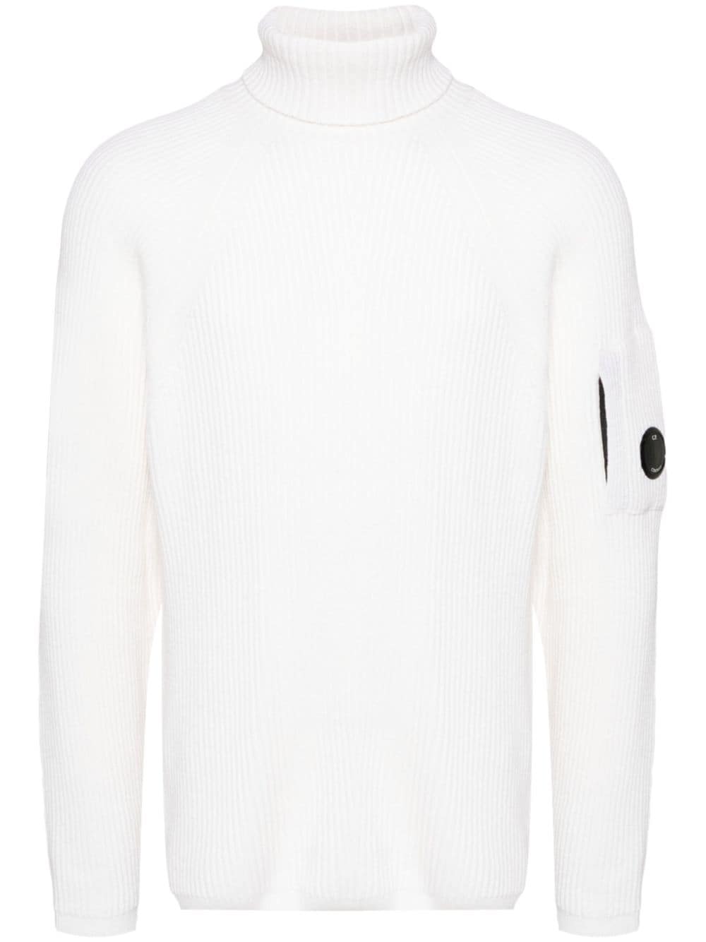 C.P. Company Lens roll-neck jumper - White von C.P. Company