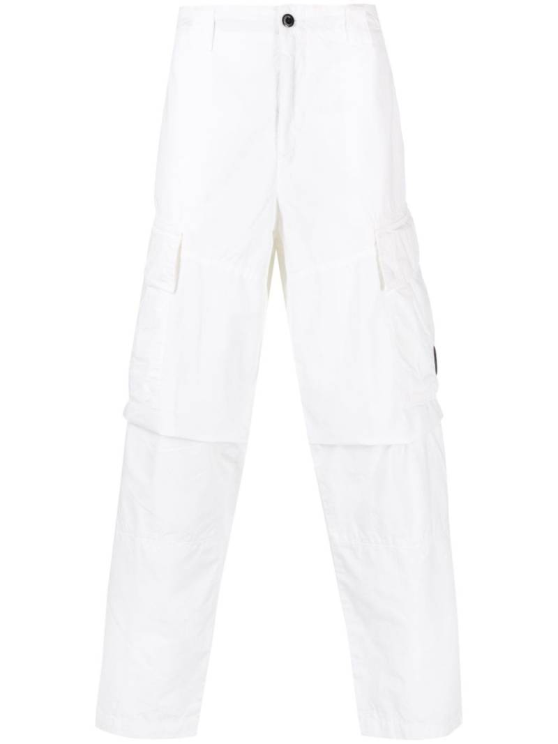 C.P. Company Lens straight-leg cargo trousers - White von C.P. Company