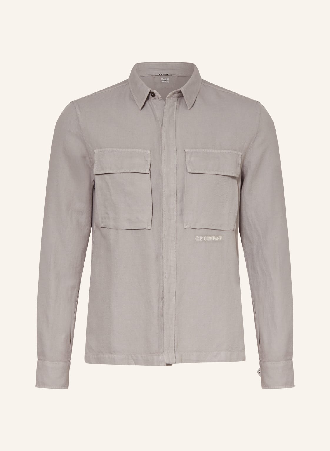 C.P. Company Overshirt Mit Leinen grau von C.P. Company