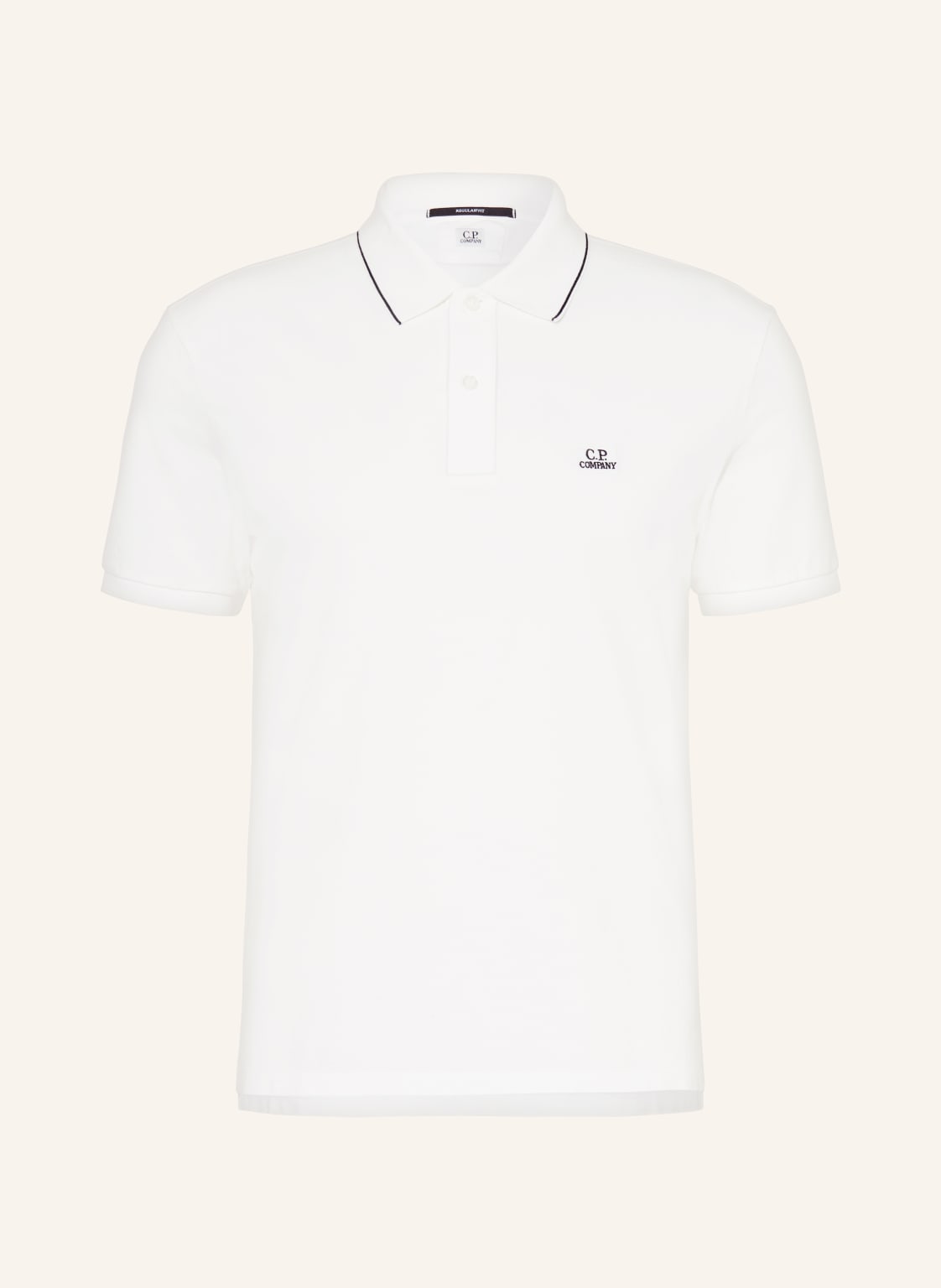 C.P. Company Piqué-Poloshirt Regular Fit weiss von C.P. Company