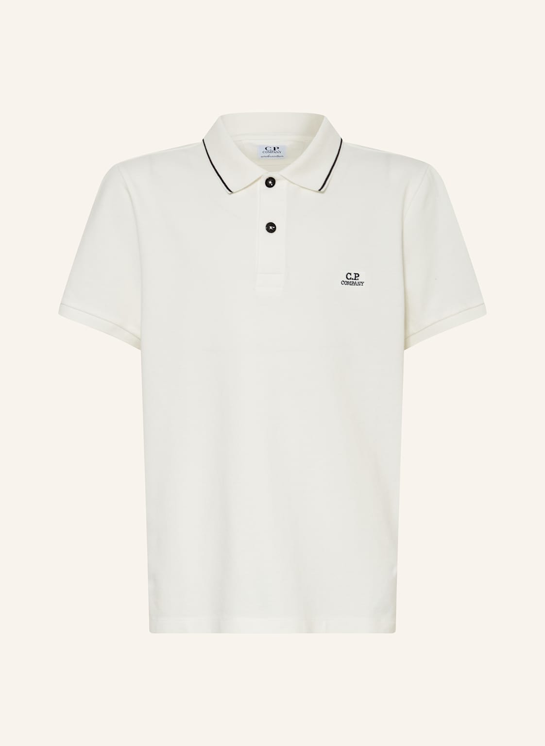 C.P. Company Piqué-Poloshirt weiss von C.P. Company