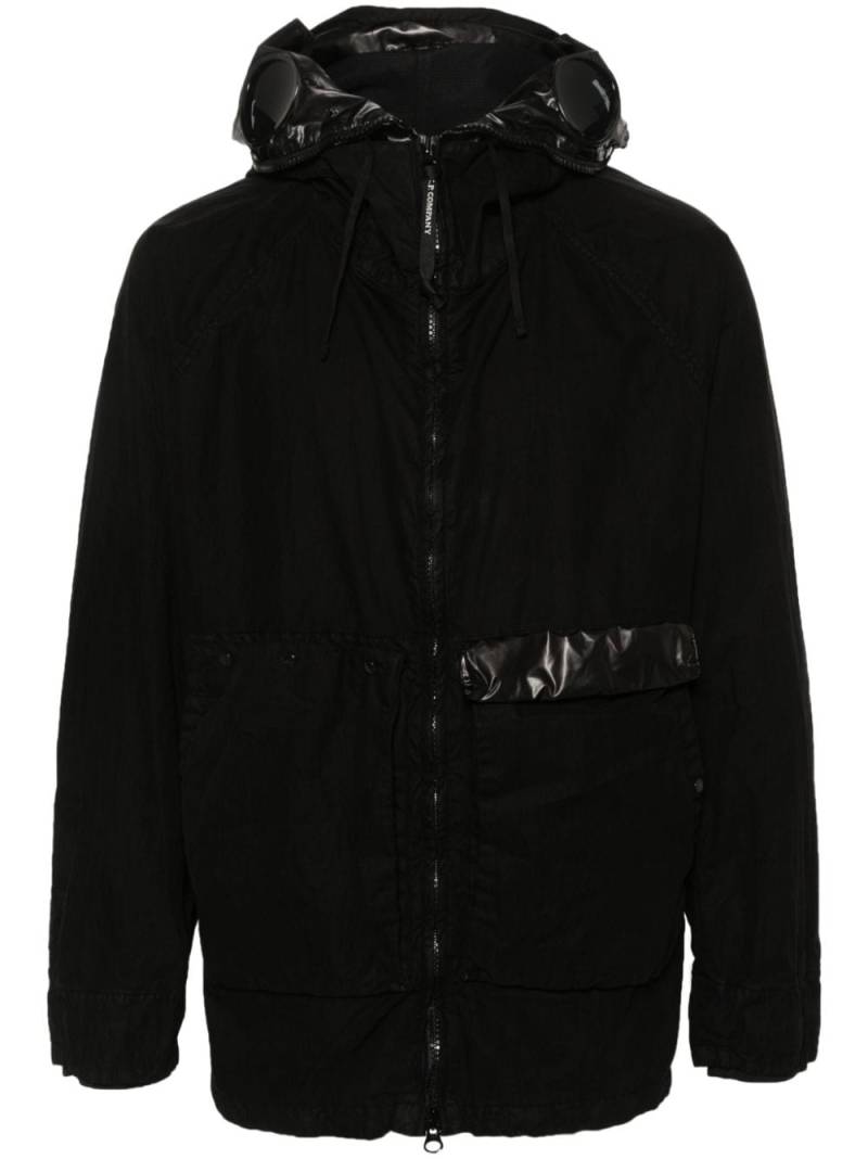 C.P. Company Zipped Goggle-detail hoodie jacket - Black von C.P. Company