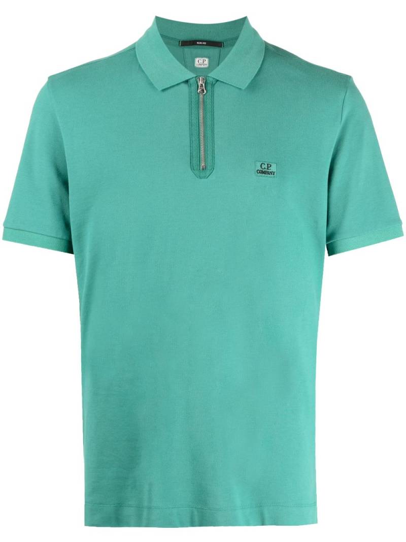 C.P. Company chest logo-patch polo shirt - Green von C.P. Company