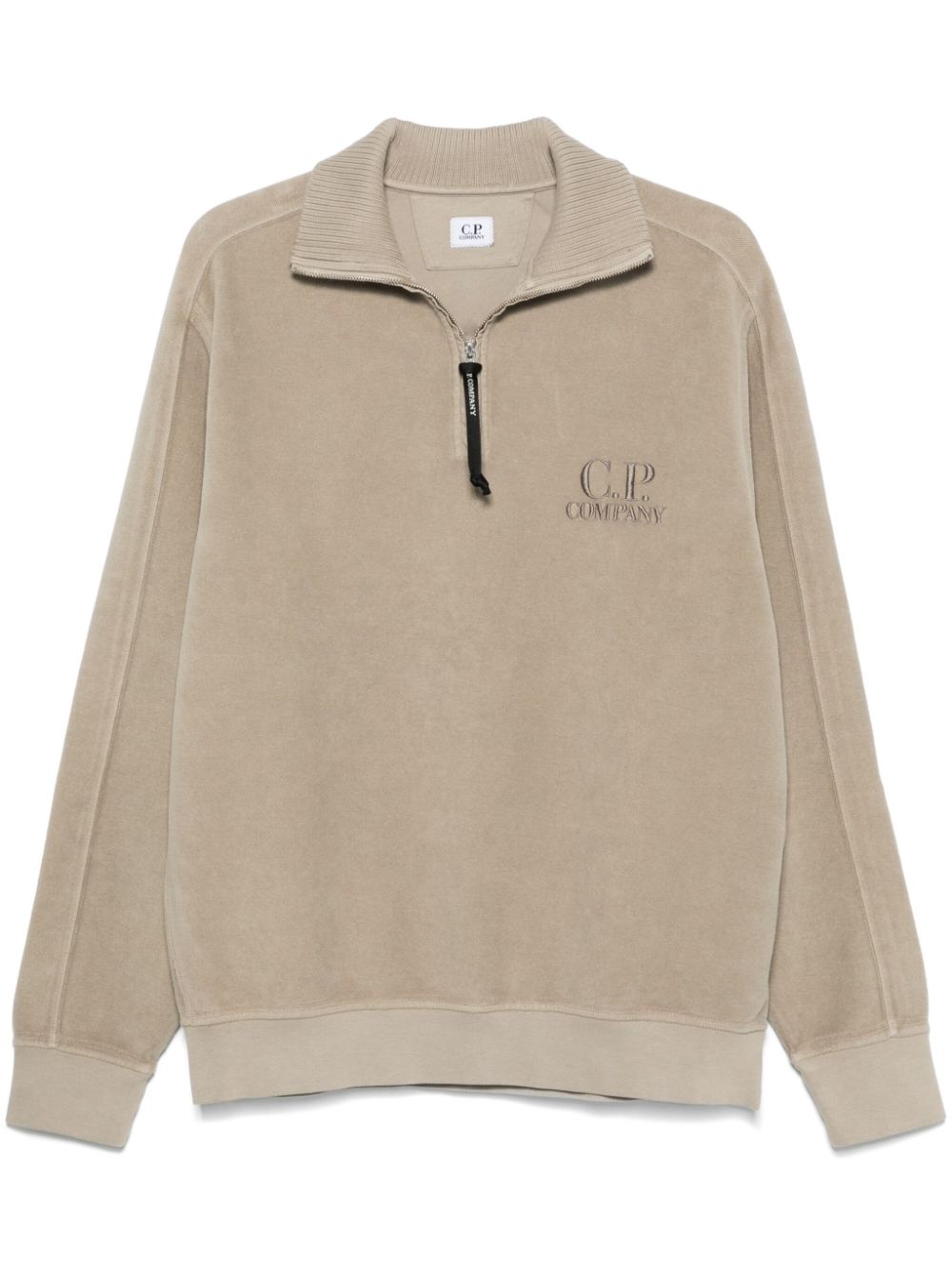 C.P. Company diagonal fleece sweatshirt - Neutrals von C.P. Company