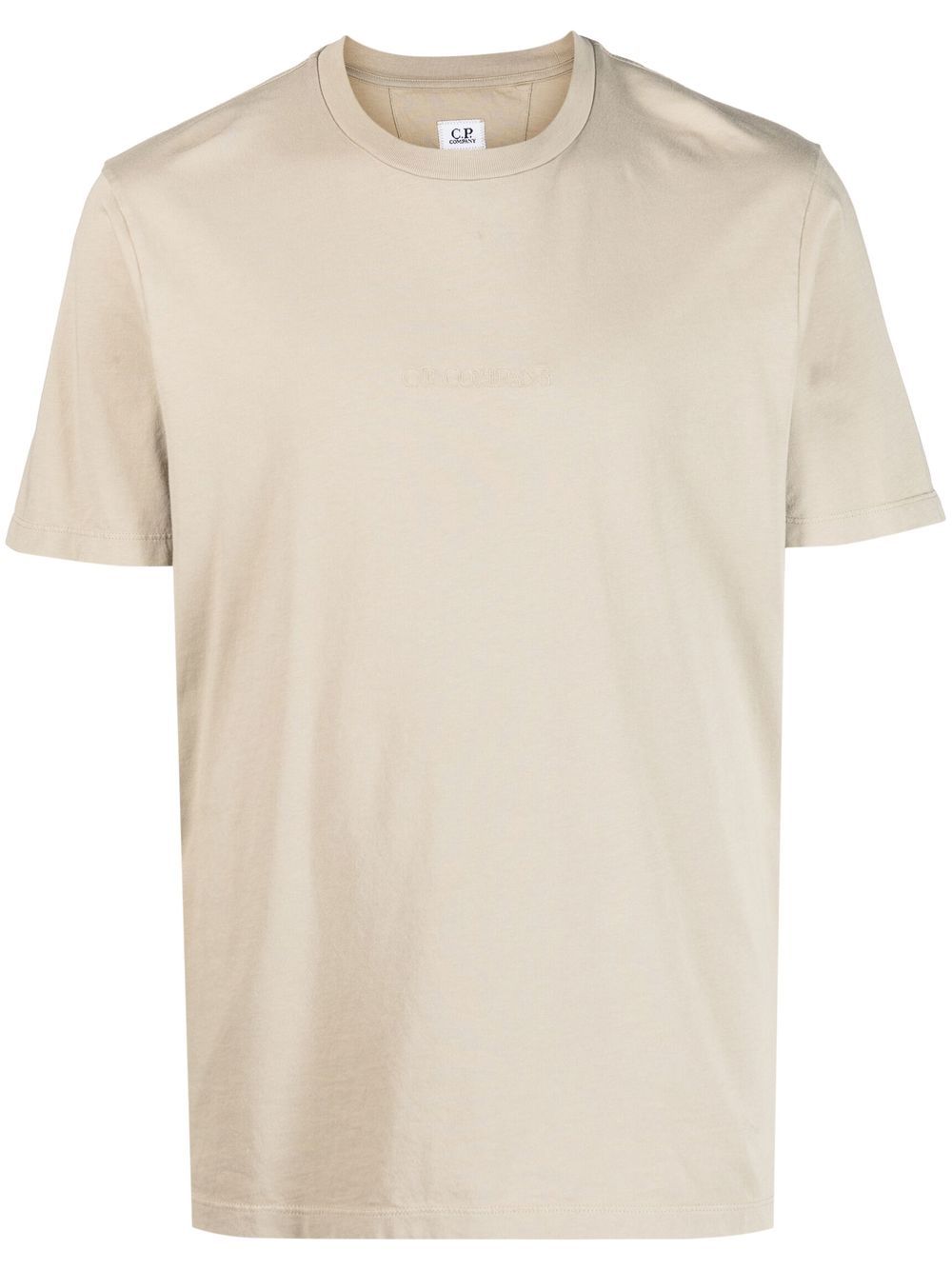 C.P. Company embroidered-logo T-shirt - Neutrals von C.P. Company