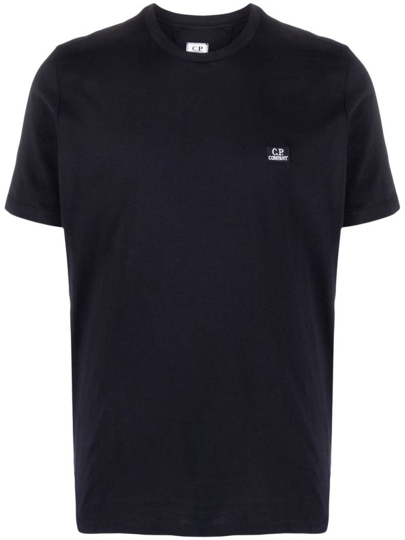 C.P. Company embroidered logo cotton T-shirt - Blue von C.P. Company