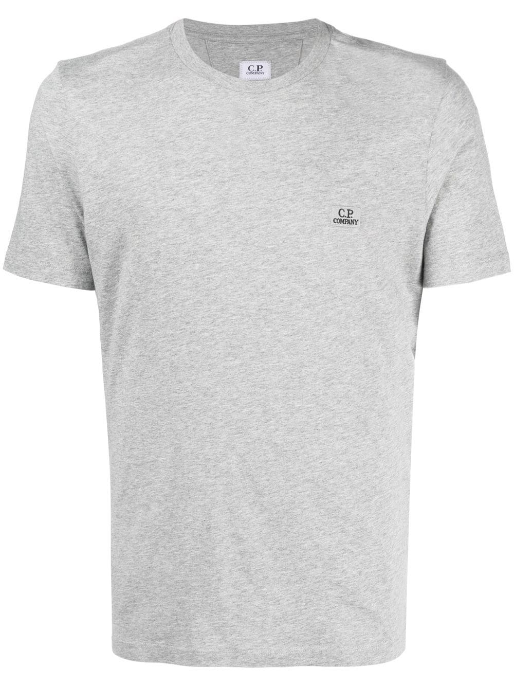 C.P. Company embroidered-logo detail T-shirt - Grey von C.P. Company