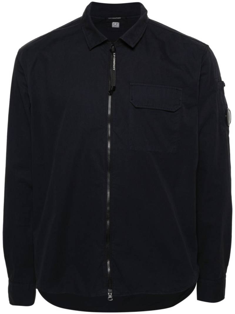 C.P. Company gabardine zipped shirt - Blue von C.P. Company