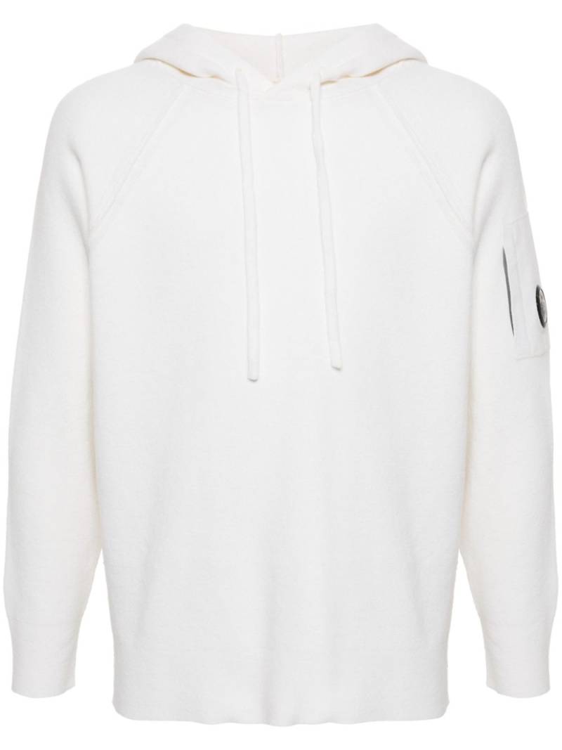 C.P. Company Lens-detail hoodie - White von C.P. Company