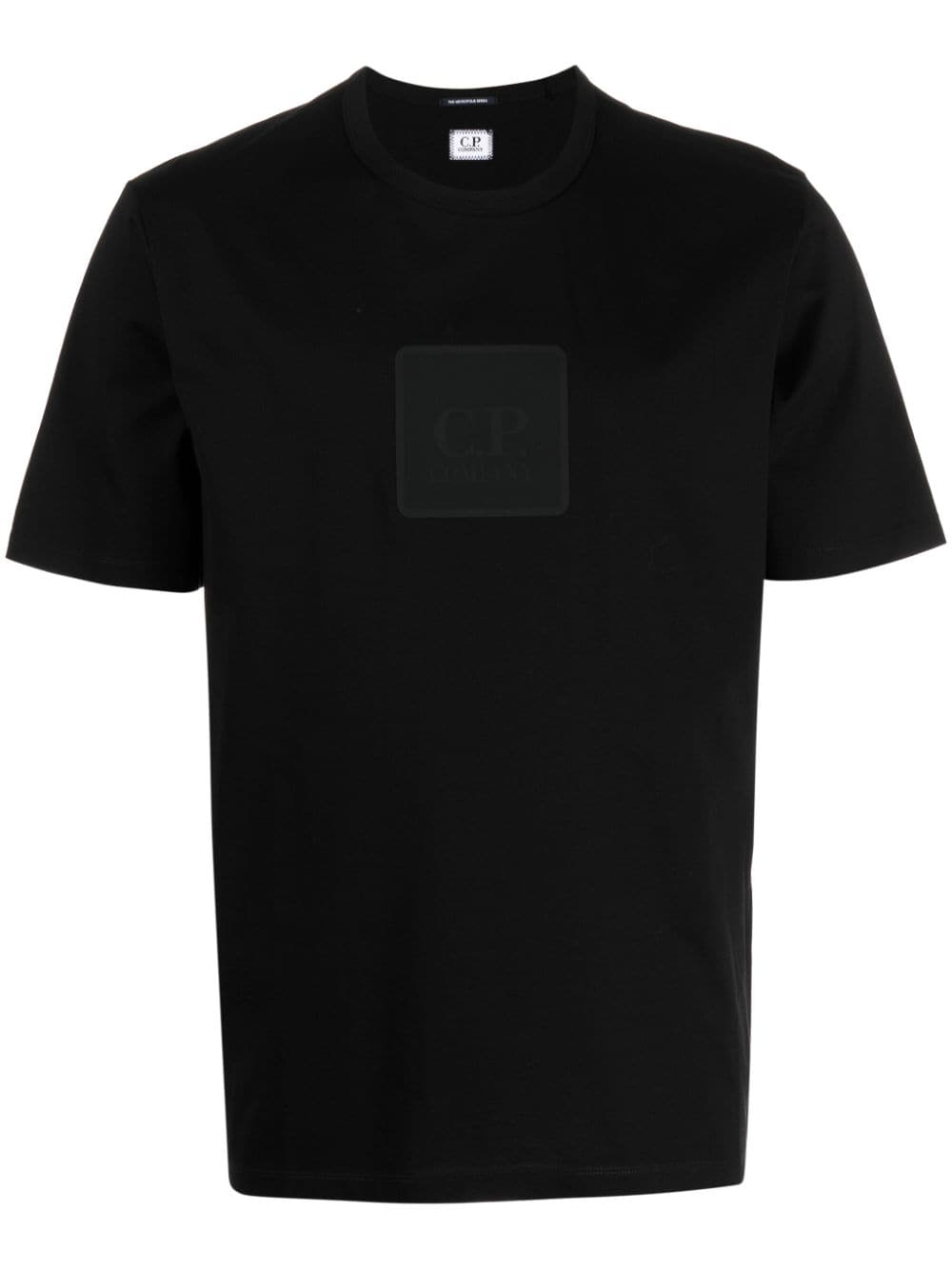 C.P. Company logo-appliqué cotton T-shirt - Black von C.P. Company