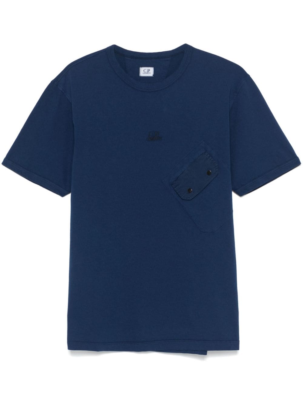 C.P. Company logo-embroidered T-shirt - Blue von C.P. Company